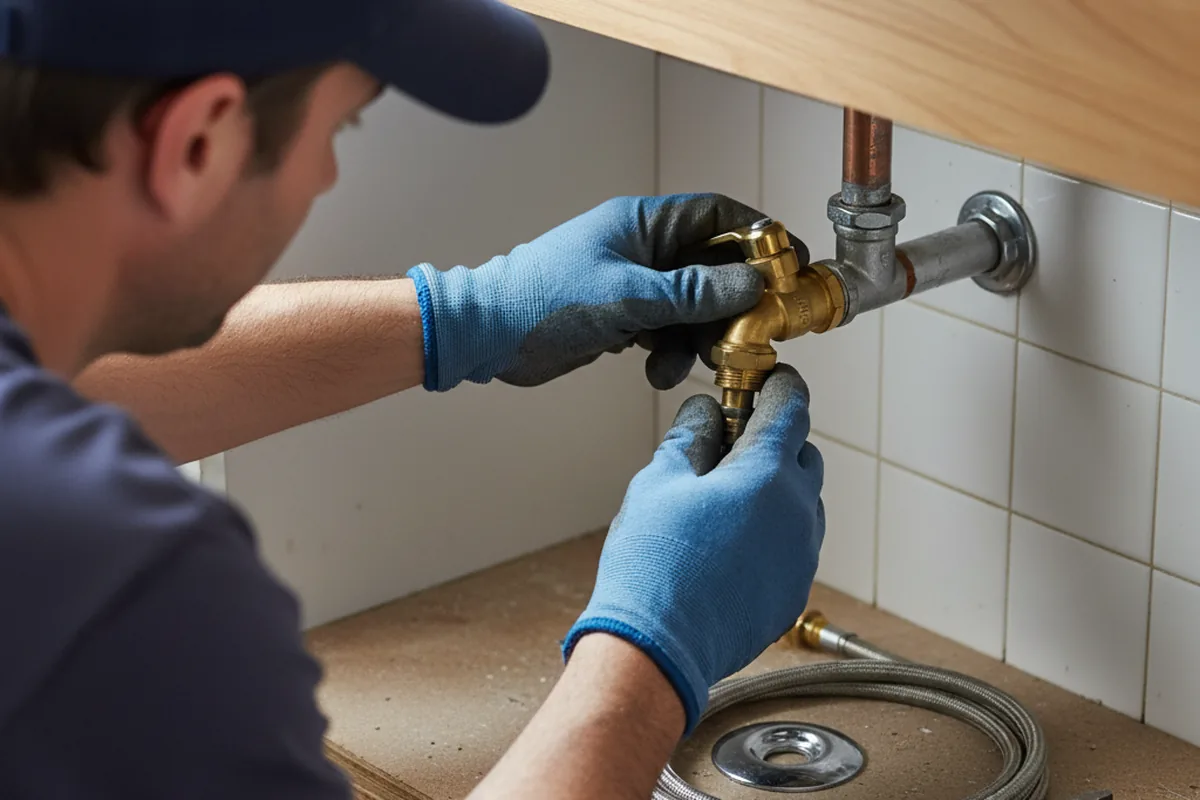 Shutoff valve and fitting work during Emergency Plumbing in Coleman